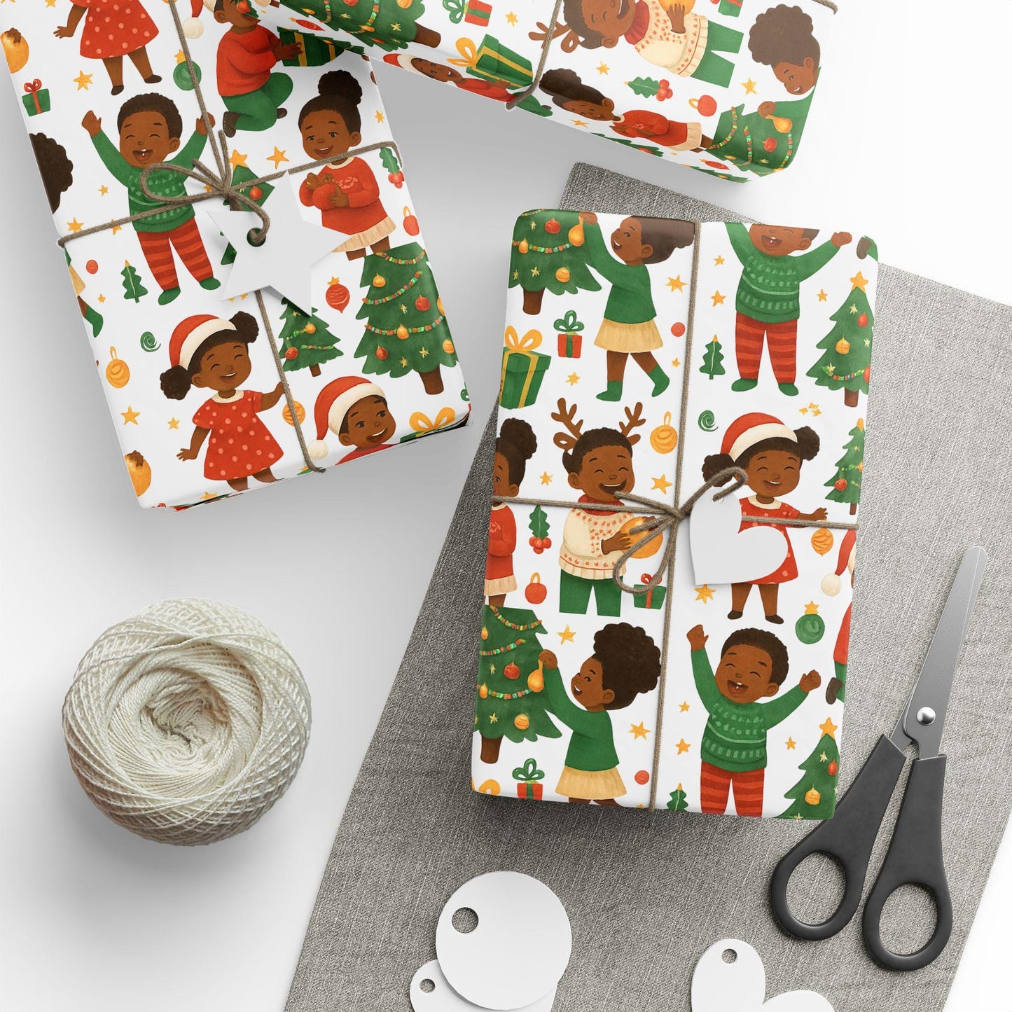 Black Joy Christmas Wrapping Paper: African American Holiday Design