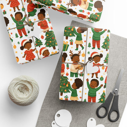 Black Joy Christmas Wrapping Paper: African American Holiday Design