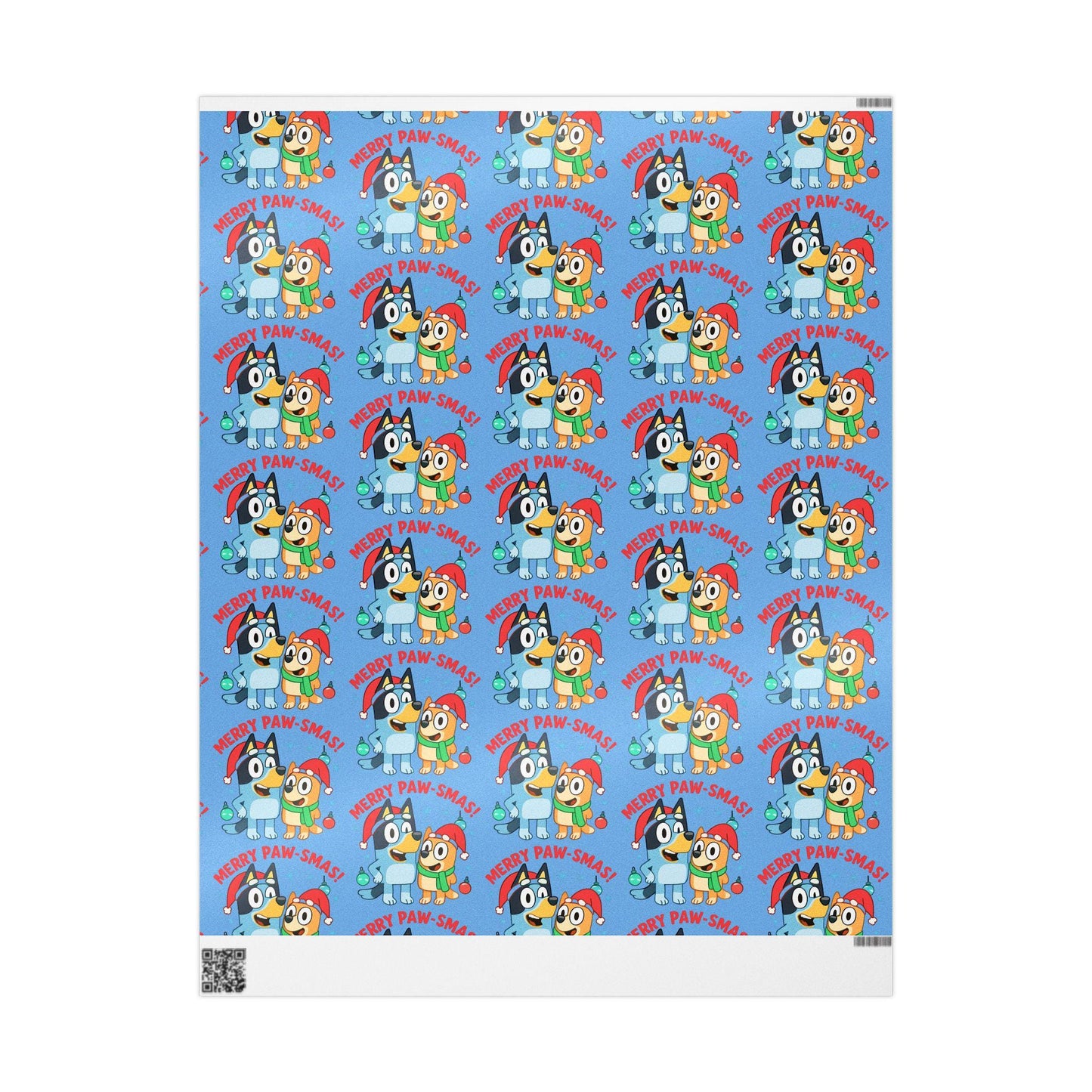 Cartoon Christmas Wrapping Paper, Merry Pawsmas Gift Wrap for Kids, Cute Dog Holiday Gift Wrap, Cartoon Christmas Paper, Kids Wrap Sheet