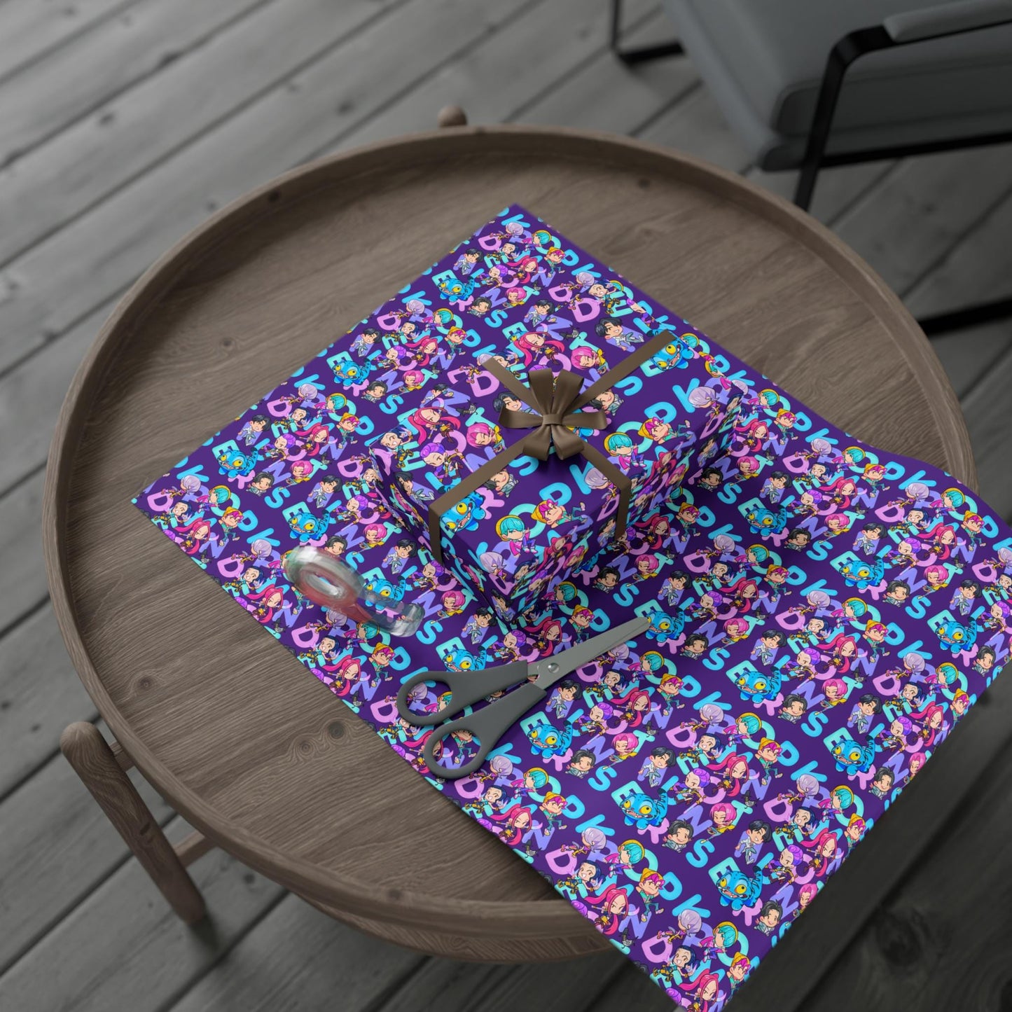 KPOP Demon Hunters Christmas Wrapping Paper | Huntrix and Saja Boys | Vibrant Gift Wrap Paper, Fun Present Wrapping Paper for Birthdays