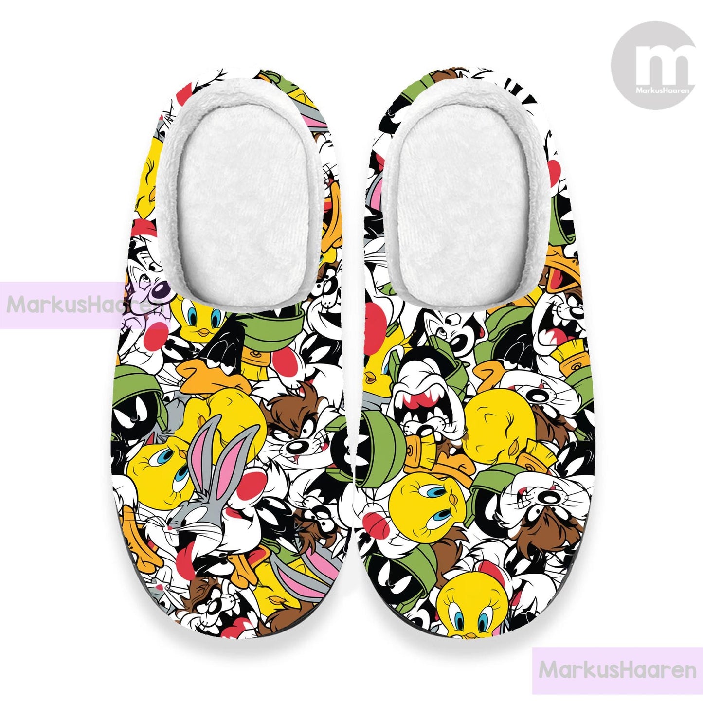 Personalized Tweety Bird 3D All Over Print Indoor Slipper, Custom Rubber Slipper, Winter Indoor Slipper, Cotton Slipper, Christmas Slippers