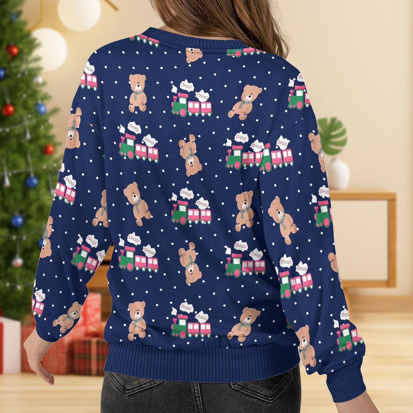 Rumi Choo Choo Christmas Ugly Sweater, Rumi Bears Women Sweater, Kpop Anime Men Sweater, Fun Animals Holiday Sweater, Christmas Gift