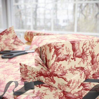 Vintage Christmas Toile Gift Wrap Holiday Gift Wrapping Paper Roll Christmas Gift Wrap Xmas Christmas Vintage Victorian Roll Gift Wrap Paper