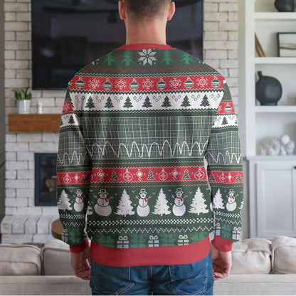 Don’t Be Tachy Funny Christmas Sweater, Science Pun Ugly Xmas Sweatshirt For Men Women, Nerdy Holiday Gift for Engineers and Science Lovers