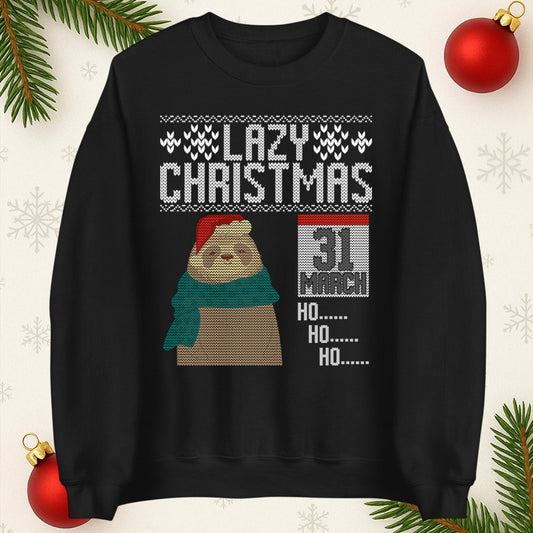 Lazy Sloth Christmas Jumper Ho Ho Ho funny ugly sweatshirt, Funny Christmas jumper, Xmas Gift T Shirt