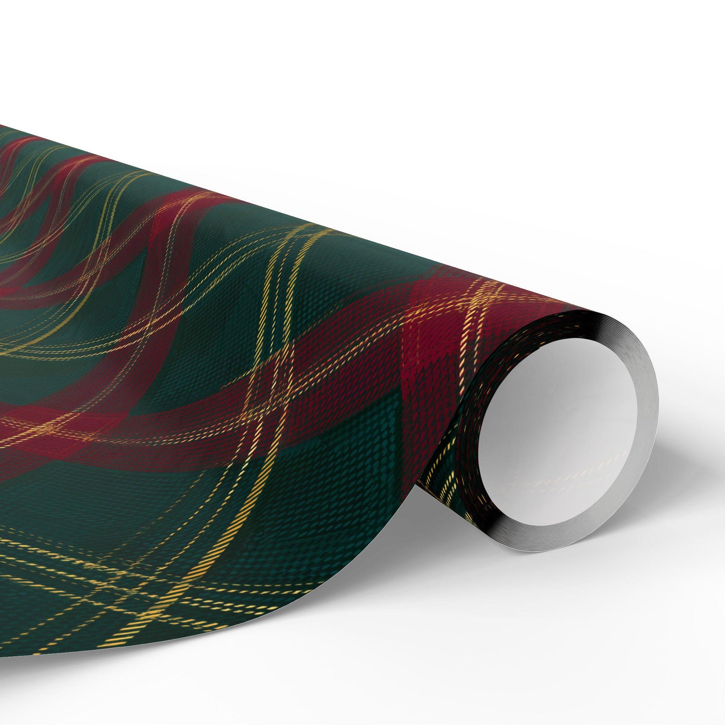 Vintage Green Tartan Christmas Wrapping Paper Roll, Elegant Holiday Gift Wrap, Classic Seasonal Gift Wrap, Luxury Christmas Paper