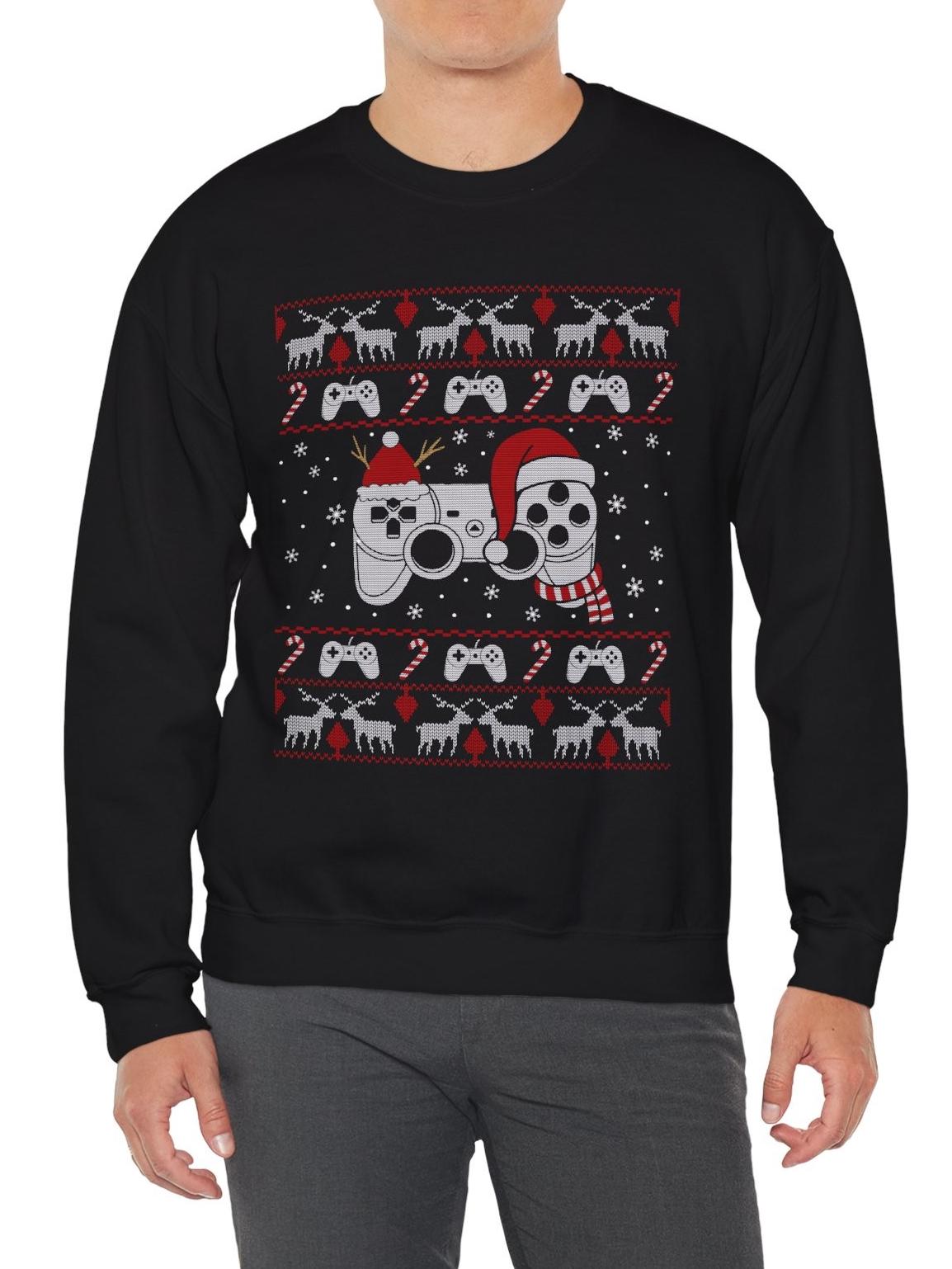 Video Game Ugly Christmas , Christmas Gifts For Men Women Gamer, Christmas Ugly Sweatshirt, Holiday Season Gifts For Boys Girls