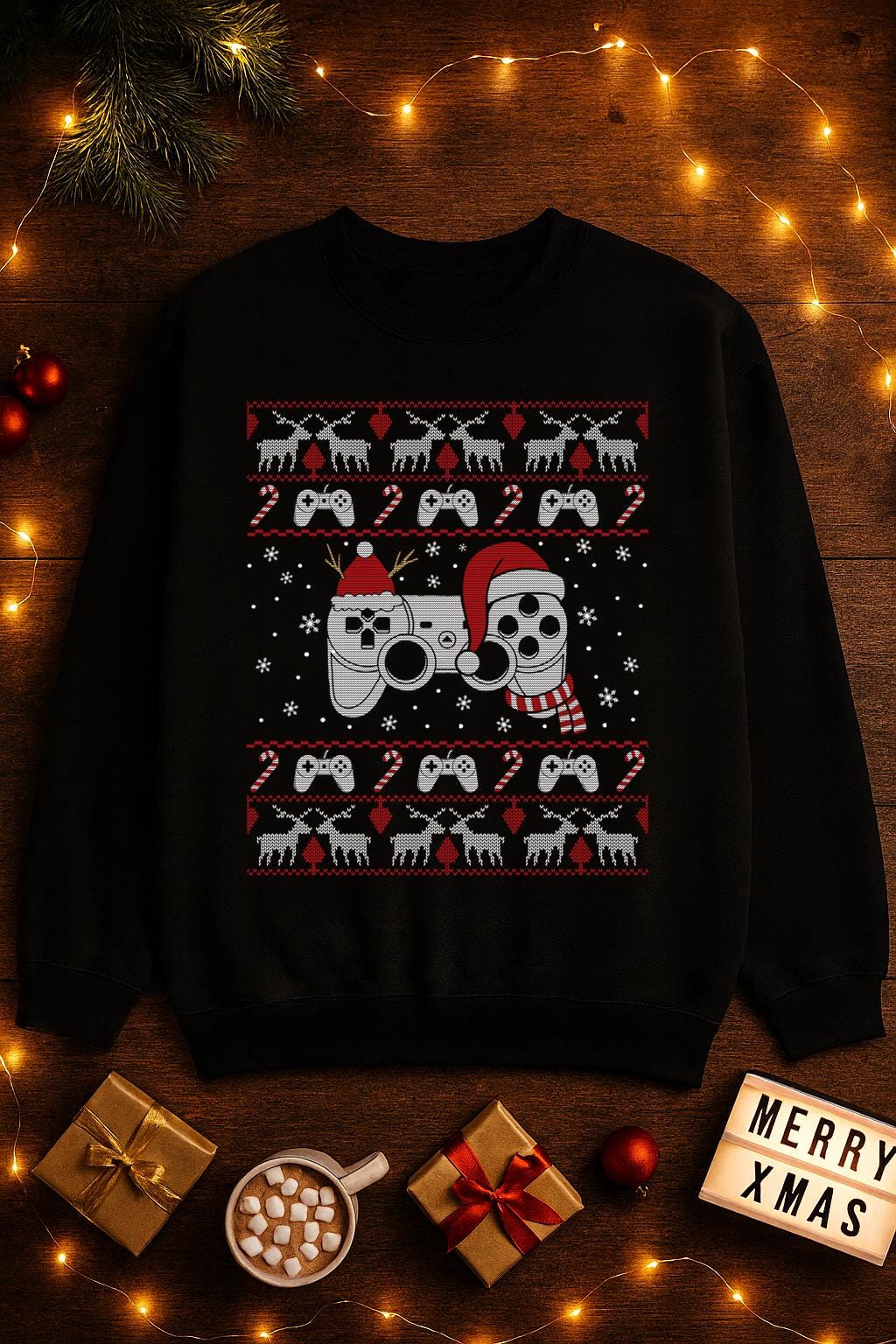 Video Game Ugly Christmas , Christmas Gifts For Men Women Gamer, Christmas Ugly Sweatshirt, Holiday Season Gifts For Boys Girls