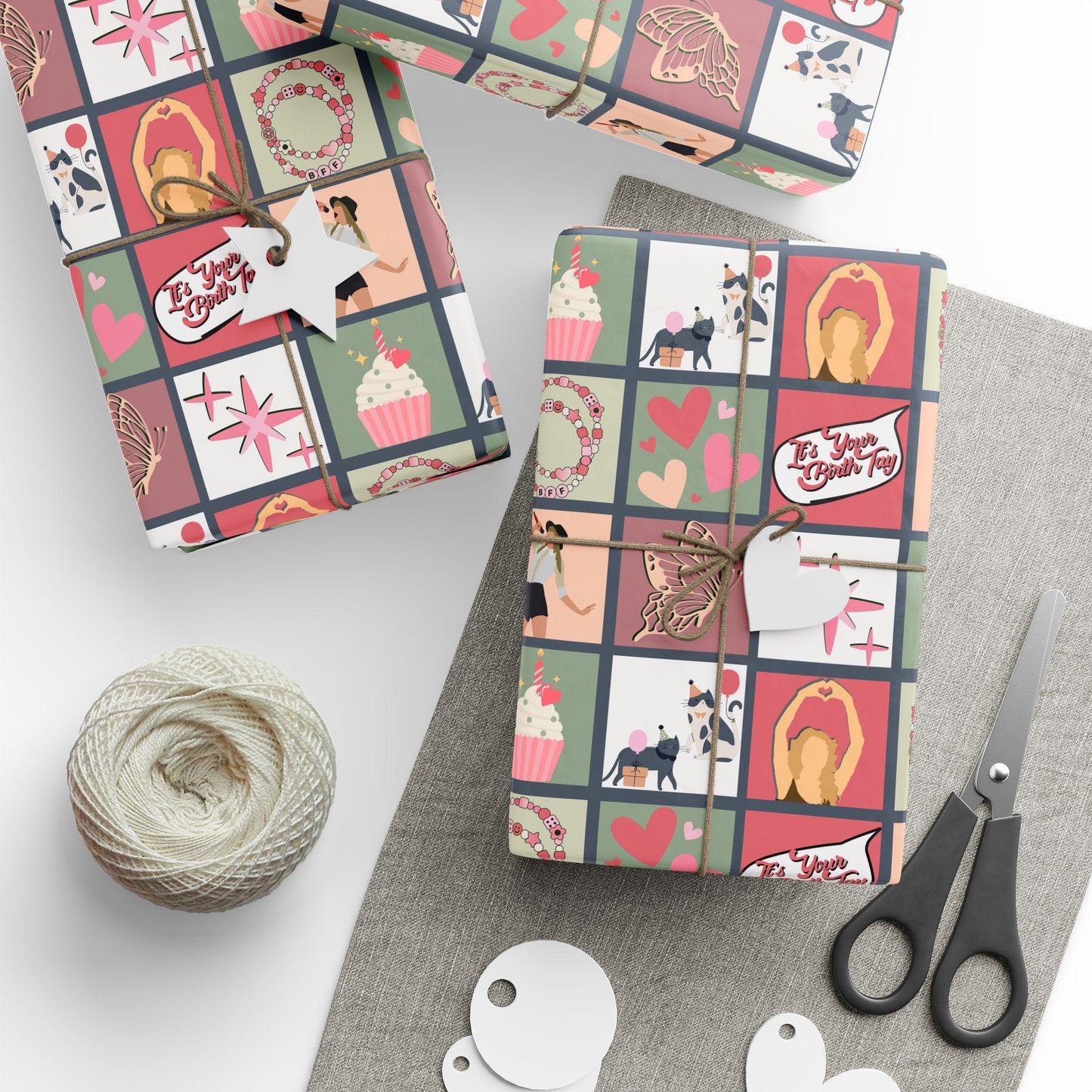 Taylor Birthday Gift Wrap: Pop Star Theme, Matte or Satin Finish