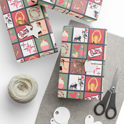 Taylor Birthday Gift Wrap: Pop Star Theme, Matte or Satin Finish