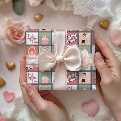 Taylor Birthday Gift Wrap: Pop Star Theme, Matte or Satin Finish