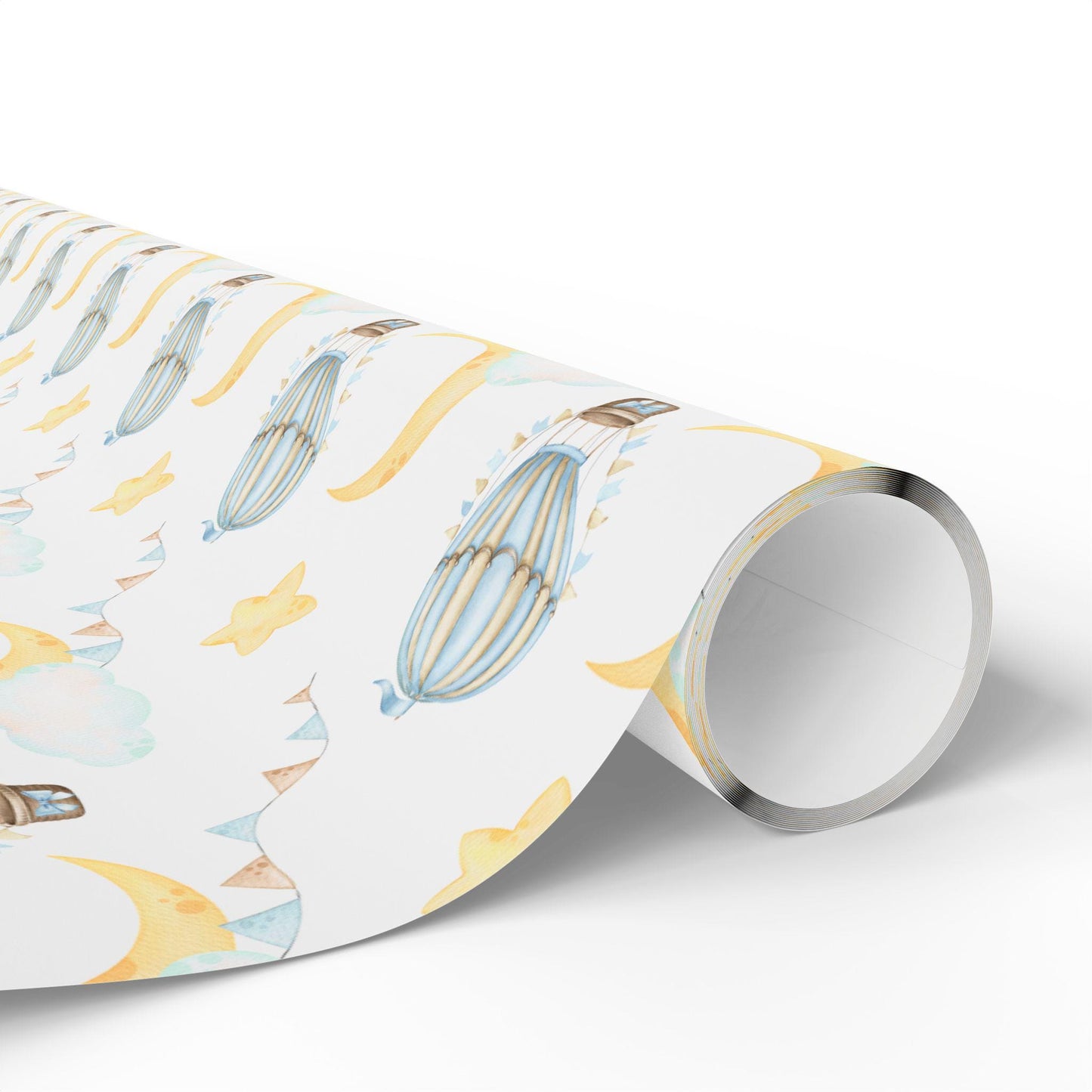 Hot Air Balloon Wrapping Paper: Whimsical Watercolor Gift Wrap