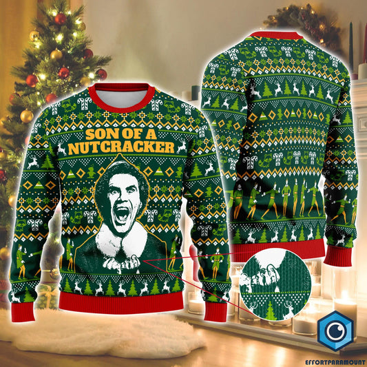 Son of a Nutcracker Buddy the Elf Ugly Sweater, Buddy the Elf Movie Ugly Christmas Sweater, Elf Nutcracker Christmas Shirt