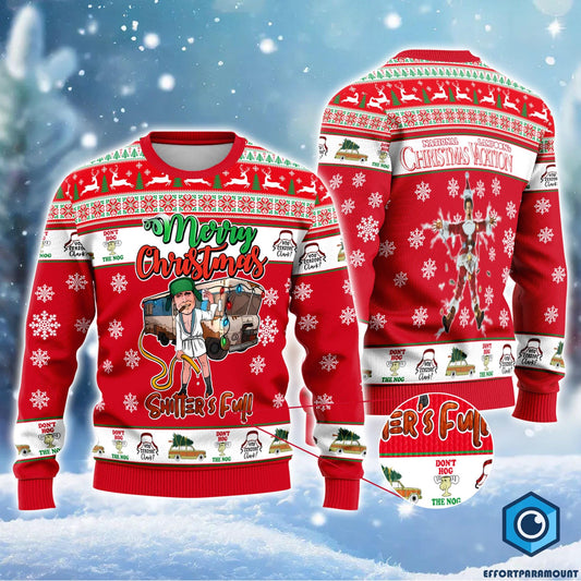 Cousin Eddie Merry Christmas Shitter's Full Sweater, National Lampoon's Christmas Vacation Ugly Christmas Sweater, Funny Christmas Movie