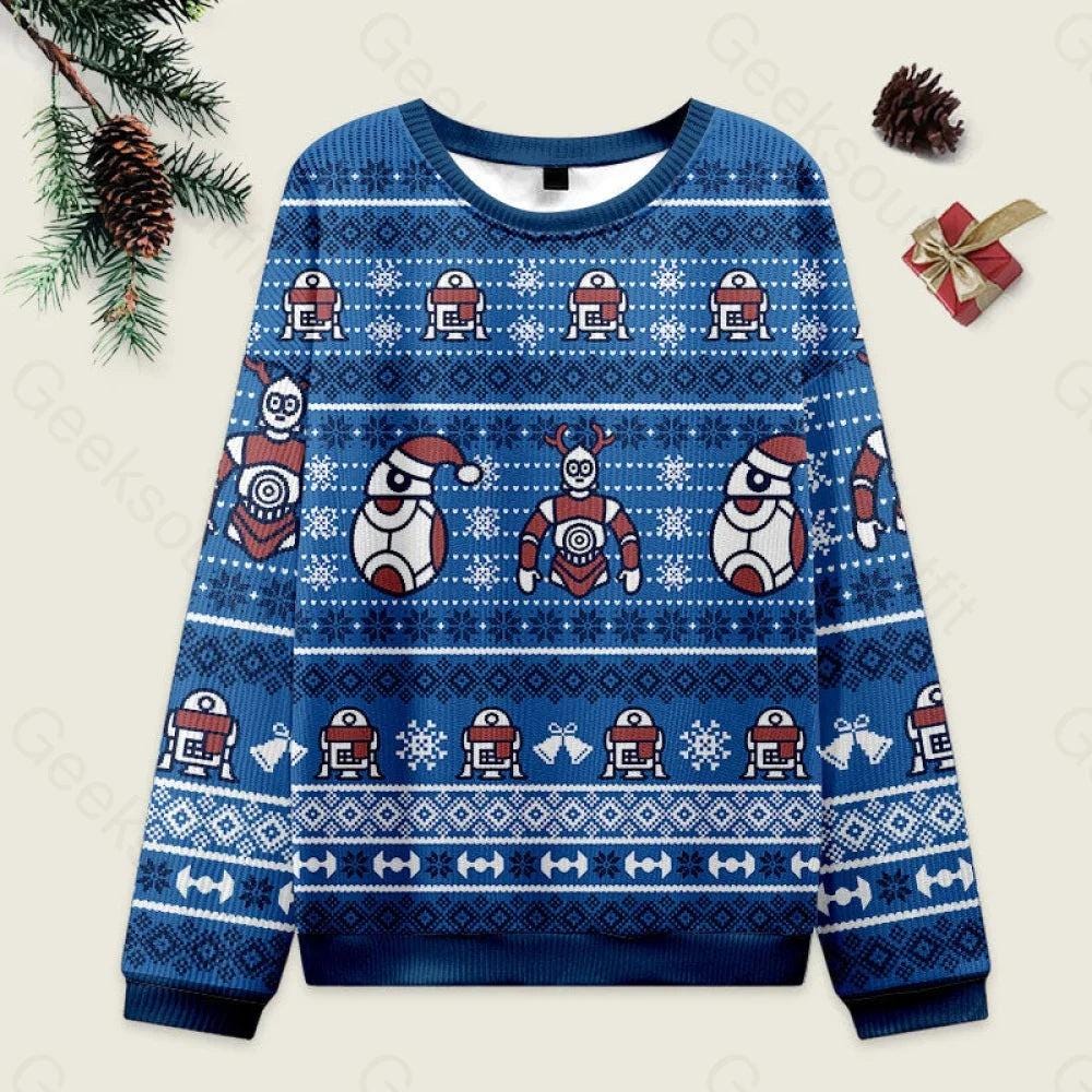 StarWars Christmas Sweater, BB-8 Ugly Christmas Sweater, Droid Xmas Holiday Gift, Robot Superhero Sweatshirt, Galaxy's Edge Shirt