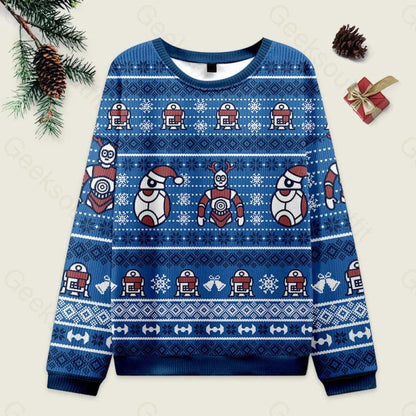 StarWars Christmas Sweater, BB-8 Ugly Christmas Sweater, Droid Xmas Holiday Gift, Robot Superhero Sweatshirt, Galaxy's Edge Shirt