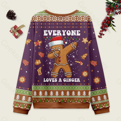 Everyone Love A Ginger Christmas Ugly Sweater, Gingerbread Xmas Party Sweater, Gingerbread Unisex Sweater for Family, Christmas Ugly Sweater