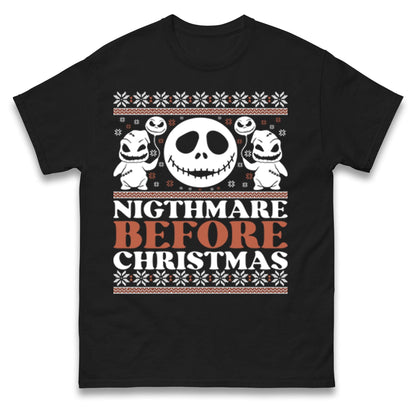 Nightmare Before Christmas Jumper, Halloween Xmas Tee, Jack Skellington Funny Holiday Top, Spooky Festive Gift Unisex Sweatshirt