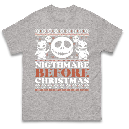Nightmare Before Christmas Jumper, Halloween Xmas Tee, Jack Skellington Funny Holiday Top, Spooky Festive Gift Unisex Sweatshirt