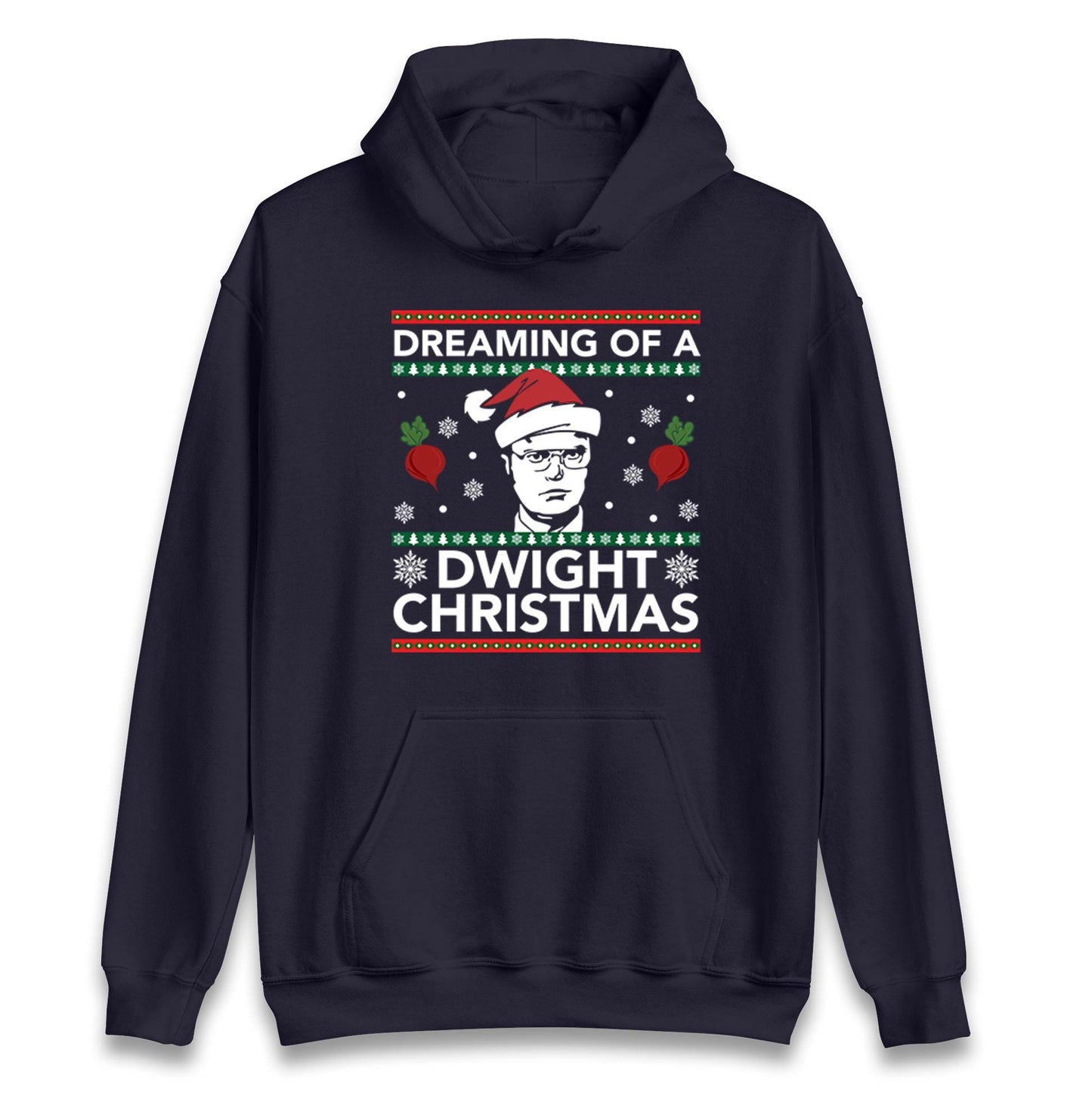 Dreaming Of A Dwight Christmas Jumper, Funny TV Show Xmas Hoodie, Office Holiday Party T Shirt, Festive Gift Sweatshirt