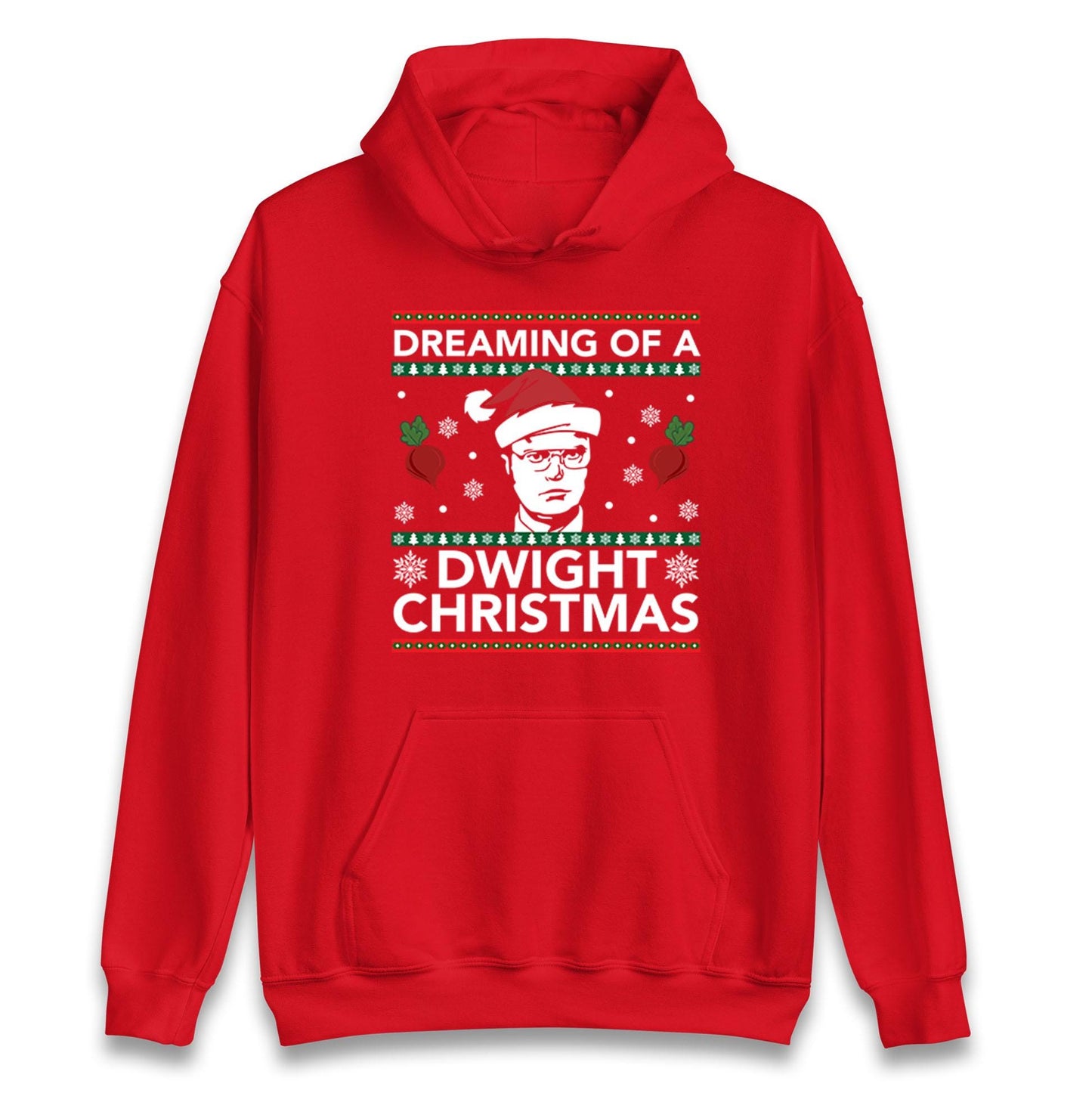 Dreaming Of A Dwight Christmas Jumper, Funny TV Show Xmas Hoodie, Office Holiday Party T Shirt, Festive Gift Sweatshirt