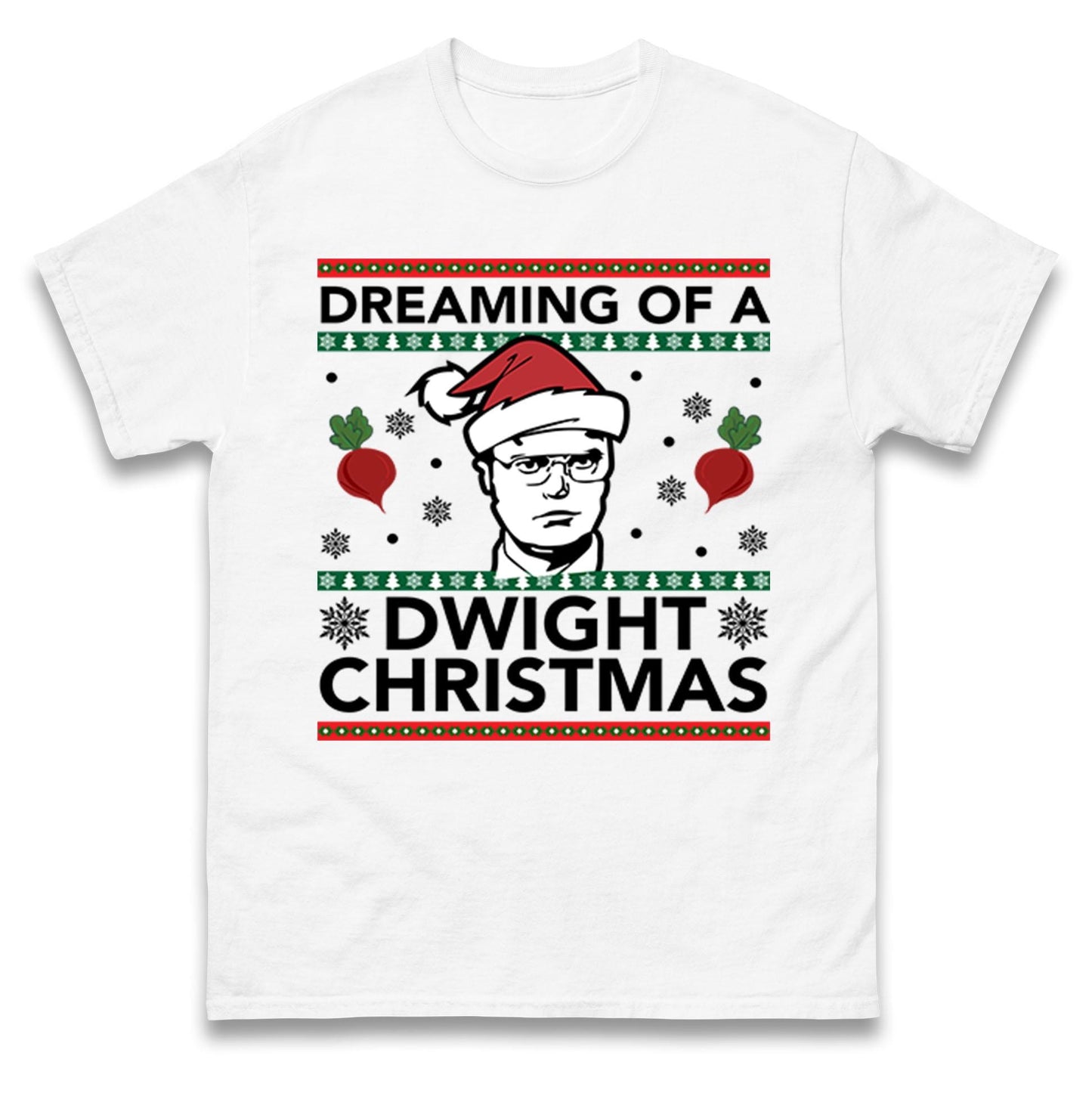 Dreaming Of A Dwight Christmas Jumper, Funny TV Show Xmas Hoodie, Office Holiday Party T Shirt, Festive Gift Sweatshirt