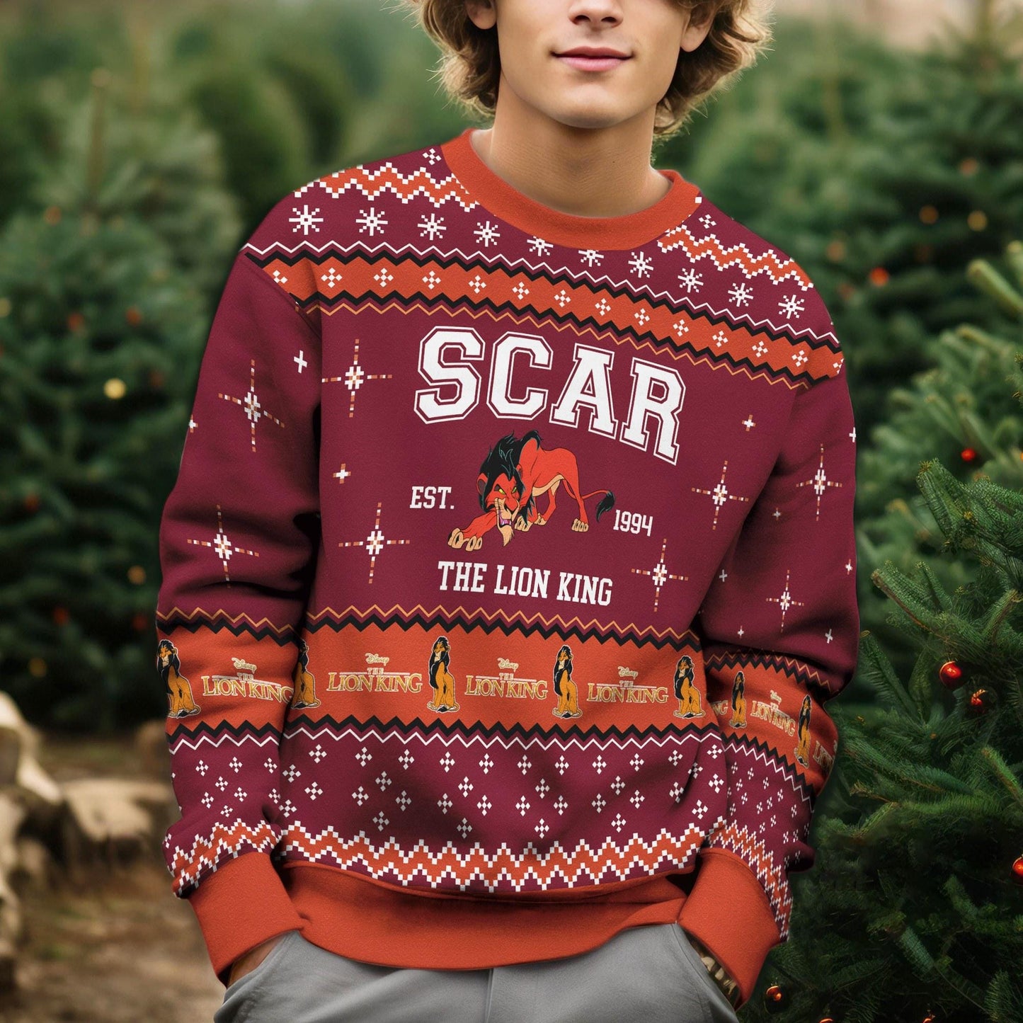 The Lion King Scar Ugly Christmas Sweater, Lion King Scar 3D All Over Print Sweatshirt, Funny Movie Xmas Jumper, Holiday Gift 2025