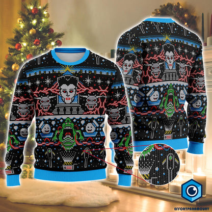 Ghostbusters Bustin X-mas Sweater, Ghostbusters Bustin Ugly Christmas Sweater, Ghostbusters Movie Inspired Christmas Shirt, Christmas Gift