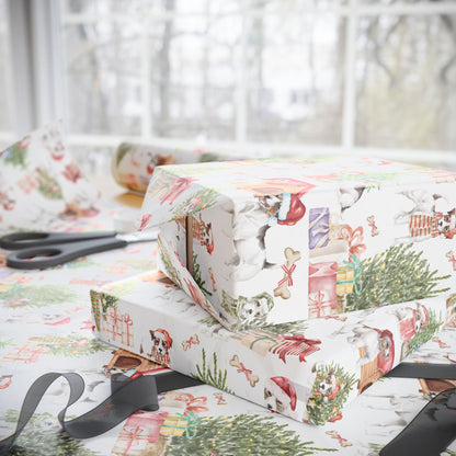 Jack Russell Terrier Christmas Gift Wrap - Holiday Dog Paper