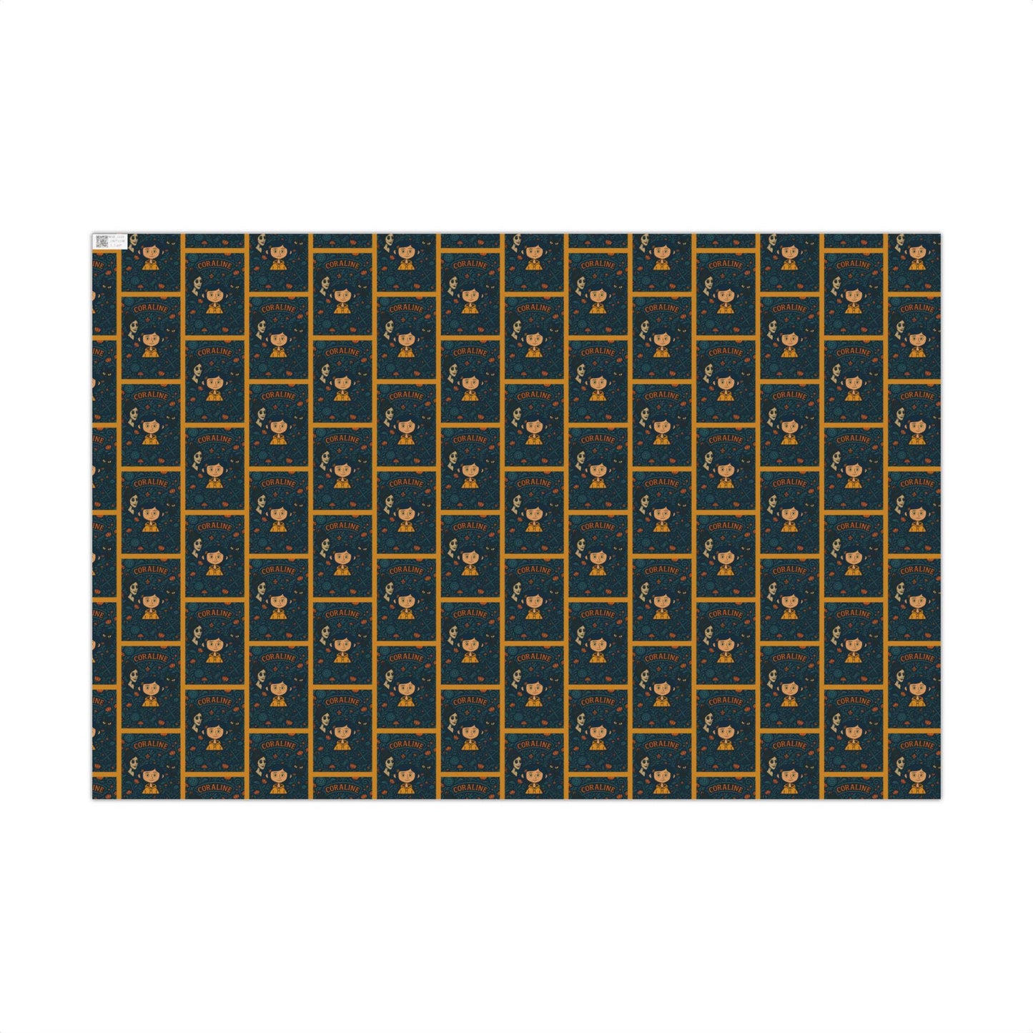 Wrapping Paper, Coraline Movie Wuss Puss Cat and Other Mother Gift Wrap with Buttons