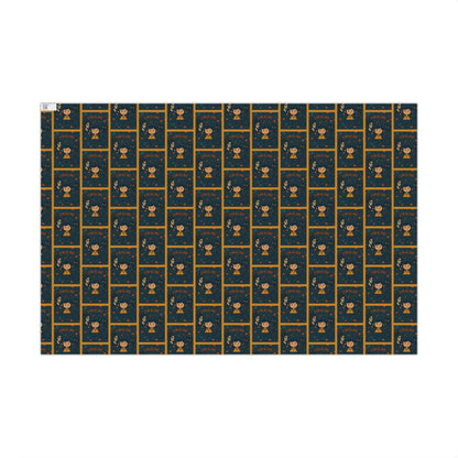 Wrapping Paper, Coraline Movie Wuss Puss Cat and Other Mother Gift Wrap with Buttons