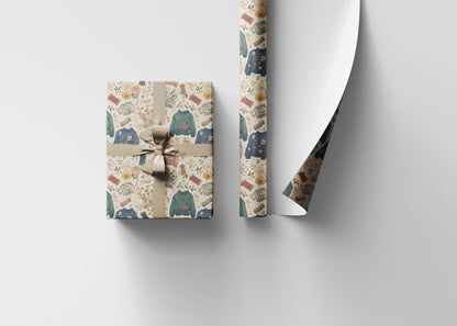 Yarn Lover Wrapping Paper Cute Knitting Gift Wrap for Makers DIY Crafters and Cozy Holiday Gift Giving #3