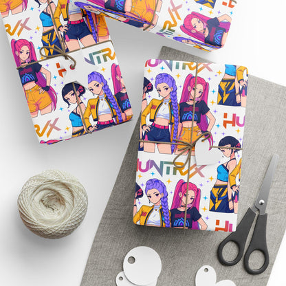 K-Pop Demon Hunter Wrapping Paper | Colorful Pop Star Gift Wrap | Korean Pop Aesthetic Gift Wrap for Birthdays, Fans & Holidays