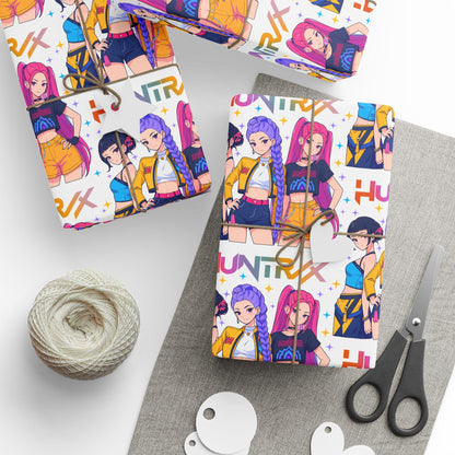 K-Pop Demon Hunter Wrapping Paper | Colorful Pop Star Gift Wrap | Korean Pop Aesthetic Gift Wrap for Birthdays, Fans & Holidays