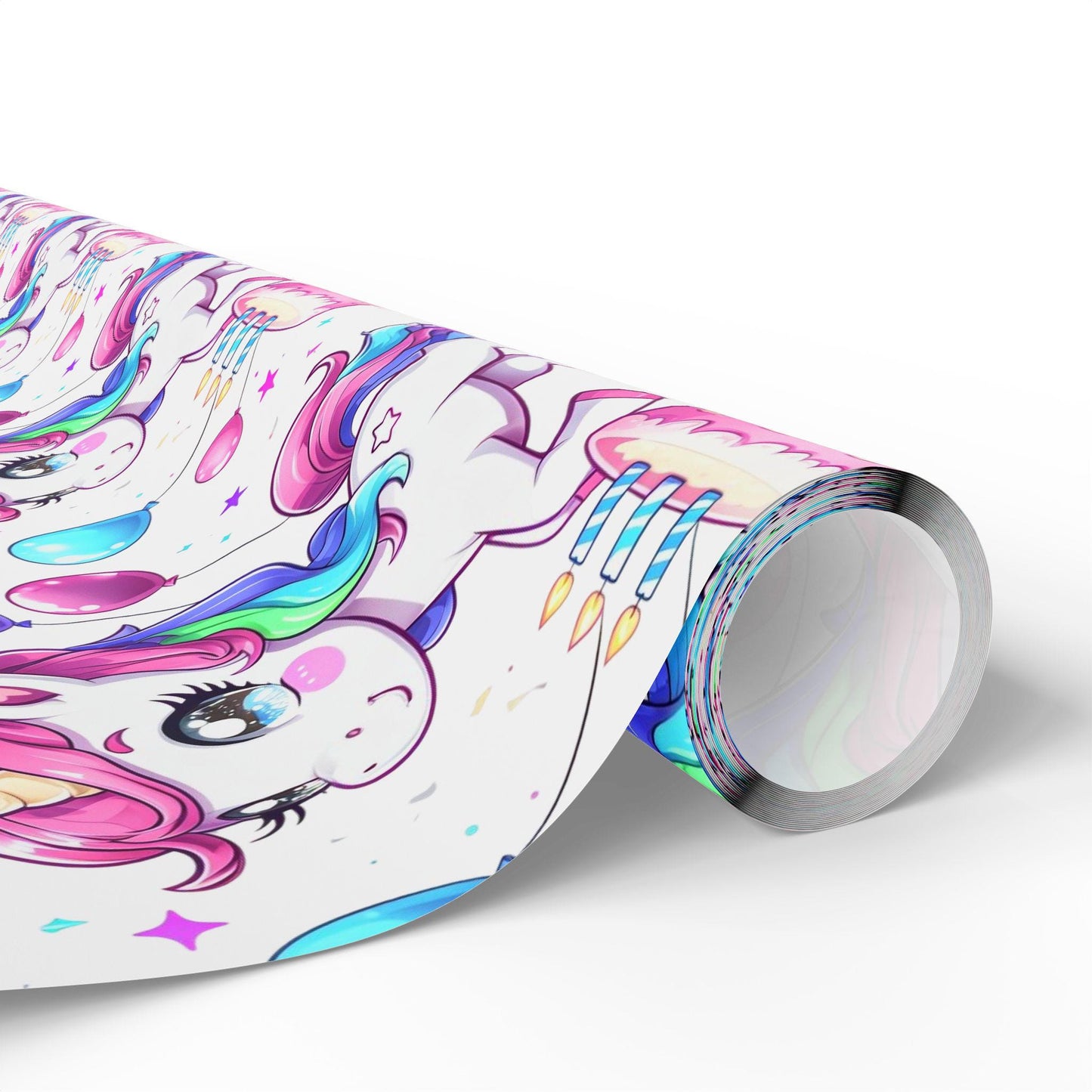Unicorn Birthday Wrapping Paper | Rainbow Pony Gift Wrap | Kids Party Gift Paper | Cute Girl Wrapping | Magical Unicorn Decor