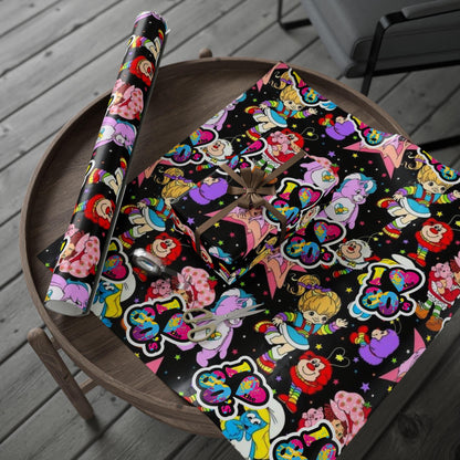 80s Retro Wrapping Papers, Vintage Custom Gift Wrap for Birthdays and Holidays, High-Quality Fine Print, Special Occasion Supplies,