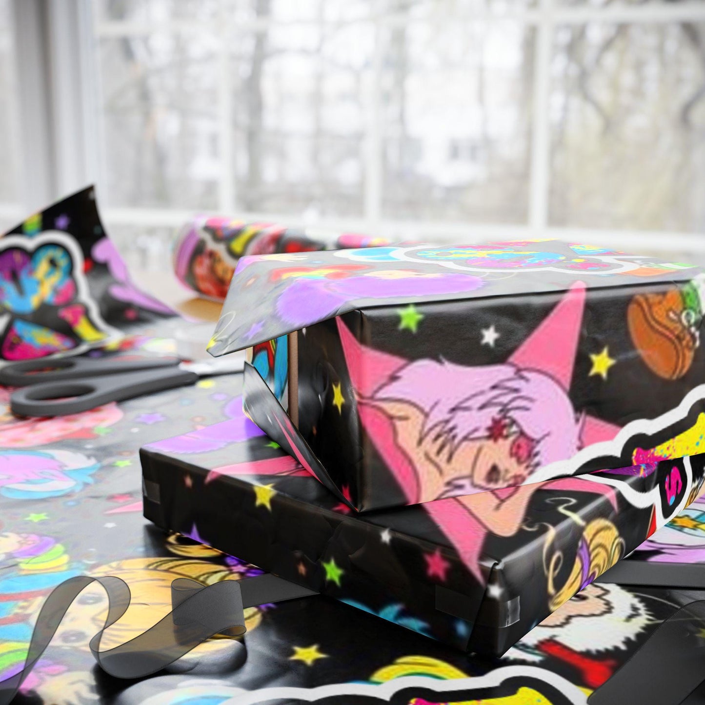 80s Retro Wrapping Papers, Vintage Custom Gift Wrap for Birthdays and Holidays, High-Quality Fine Print, Special Occasion Supplies,