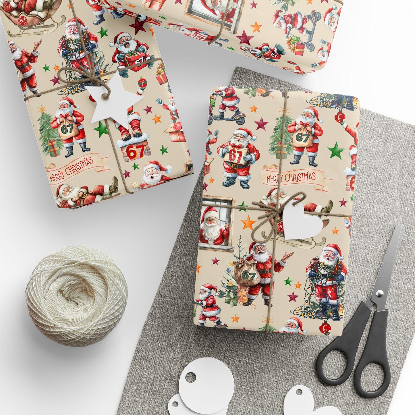 Wrapping Papers, 67 Meme Christmas Gift Wrap, Kids Funny Wrapping Paper, Santa Gift Wrap, Brain Rot 67 Meme, Holiday Gift Wrap