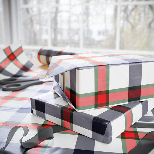 Plaid Wrapping Papers, Vintage Plaid GIFT WRAP, Raulph Lauren Christmas, Rustic Holiday,  Plaid Festive HOLIDAY Paper