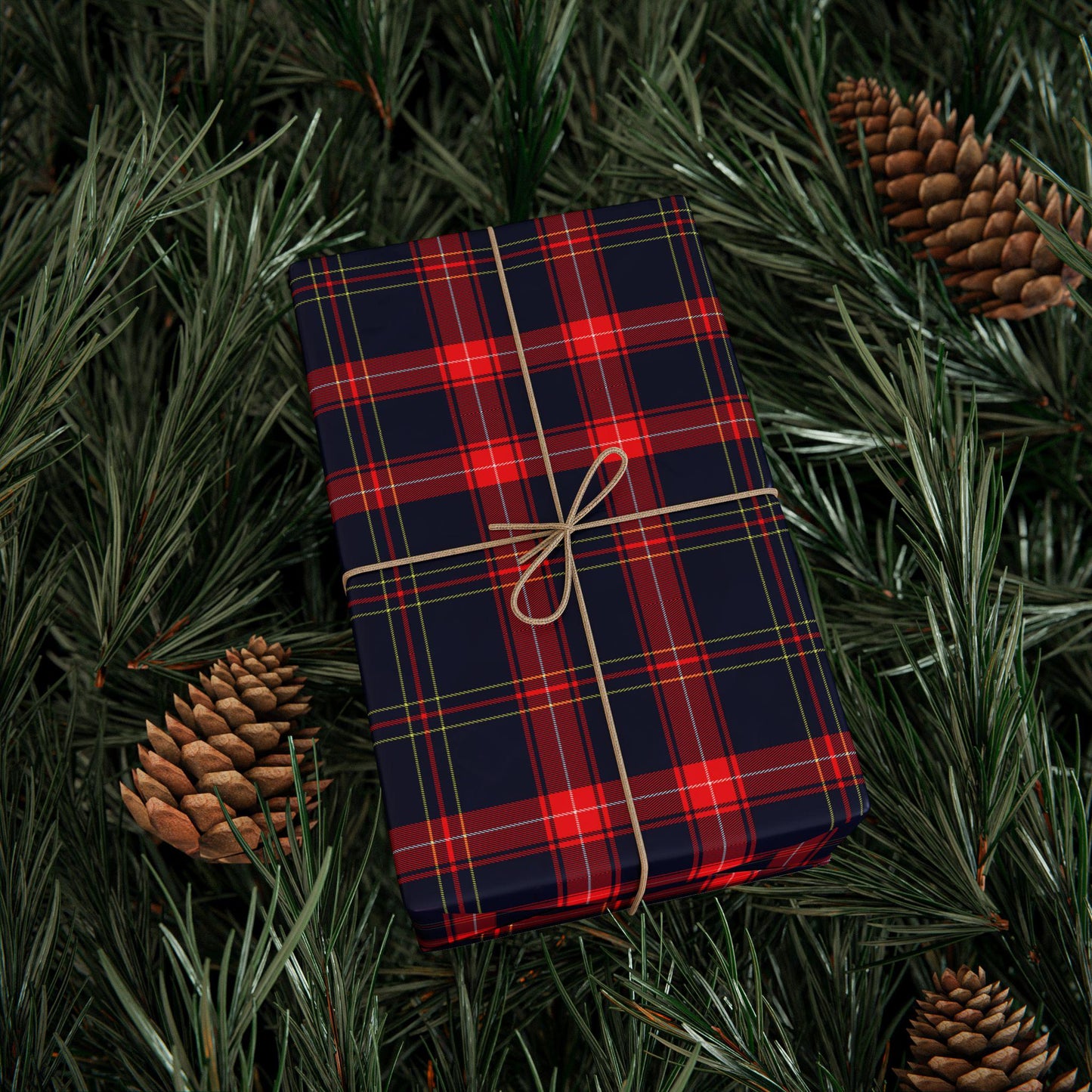 Plaid Wrapping Papers, Vintage Plaid GIFT WRAP, Ralph Lauren Christmas, Rustic Holiday,  Blue & Rec Plaid Festive HOLIDAY Paper