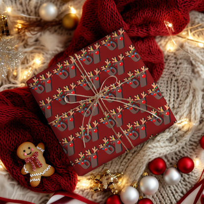 67 Wrapping Papers, 67 Meme Christmas Gift Wrap, Kids Funny Wrapping Paper, Reindeer 67 Wrap, Brain Rot meme, Holiday Gift Wrap