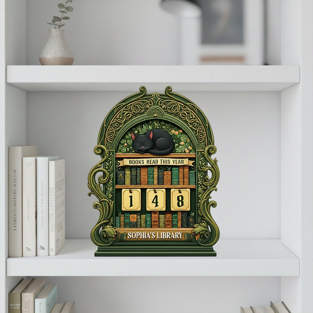 Books Read This Year Counter Wooden Sign, Books Read Tracker, Book Club Exchange Gift, Gift for Book Lovers and Readers, Bookish Gift