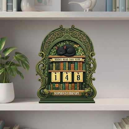 Books Read This Year Counter Wooden Sign, Books Read Tracker, Book Club Exchange Gift, Gift for Book Lovers and Readers, Bookish Gift