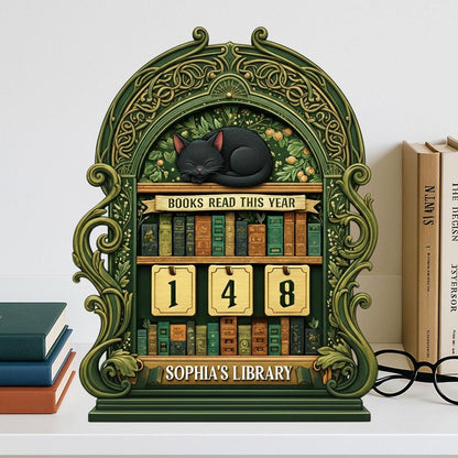 Books Read This Year Counter Wooden Sign, Books Read Tracker, Book Club Exchange Gift, Gift for Book Lovers and Readers, Bookish Gift