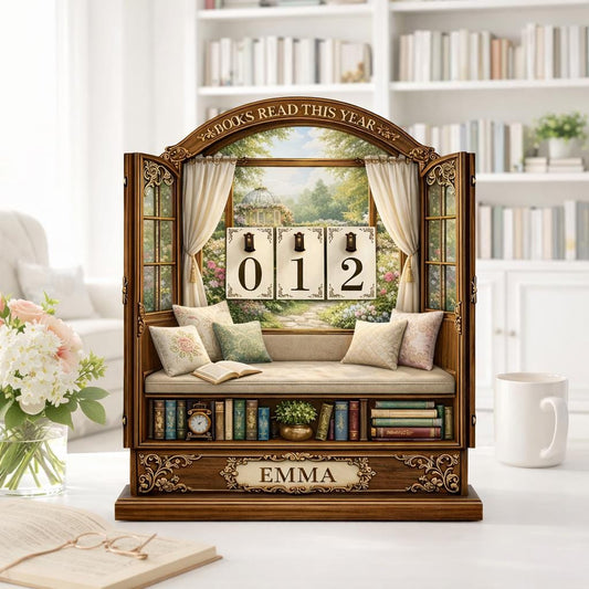 Personalized Books Read Tracker Sign, Book Lover Gift