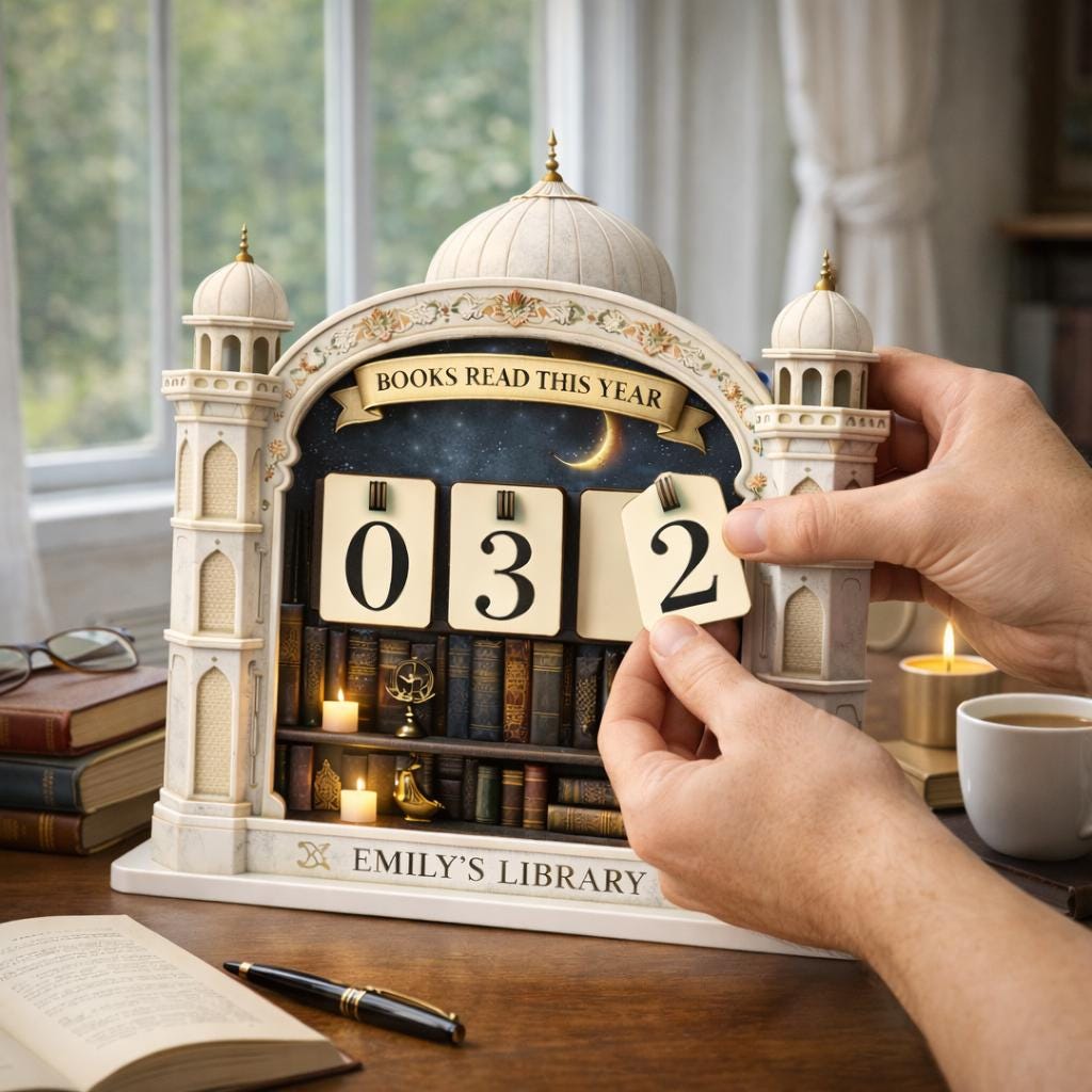 Personalized Book Tracker, Moorish Arch Library Decor, Book Lover Gift