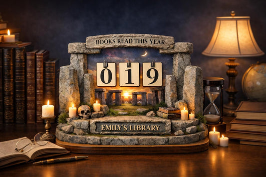 Books Read This Year Tracker – Personalized Reading Counter, Book Lover Gift, Bookshelf Library Decor