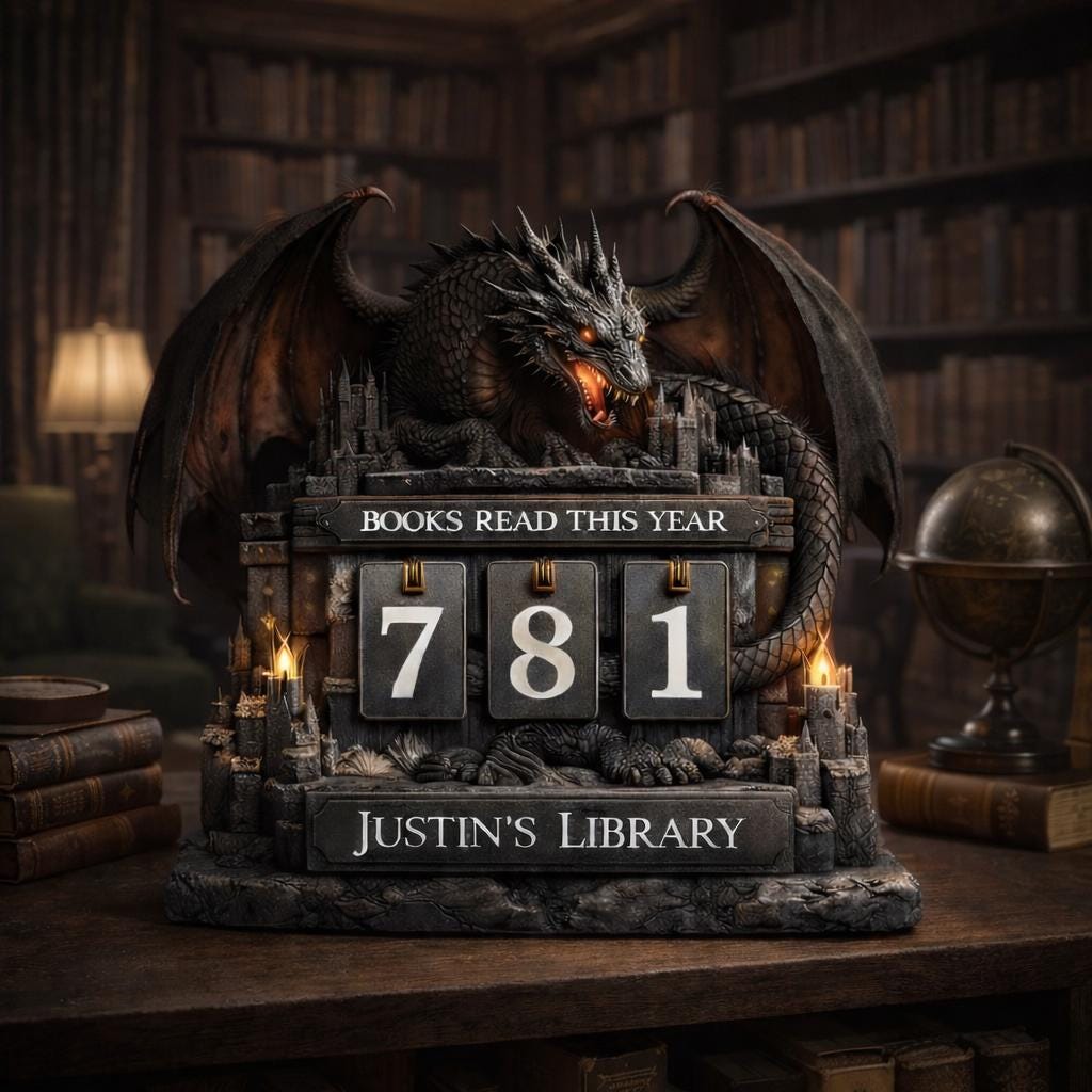 Dragon Book Reading Tracker, Gothic Library Decor, Fantasy Reader Gift