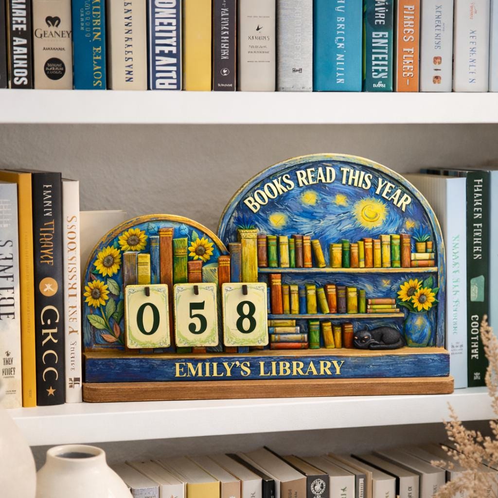 Personalized Book Tracker - Custom Library Decor, Teacher Gift