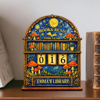 Personalized Mushroom Reading Tracker – Fantasy Book Lover Gift